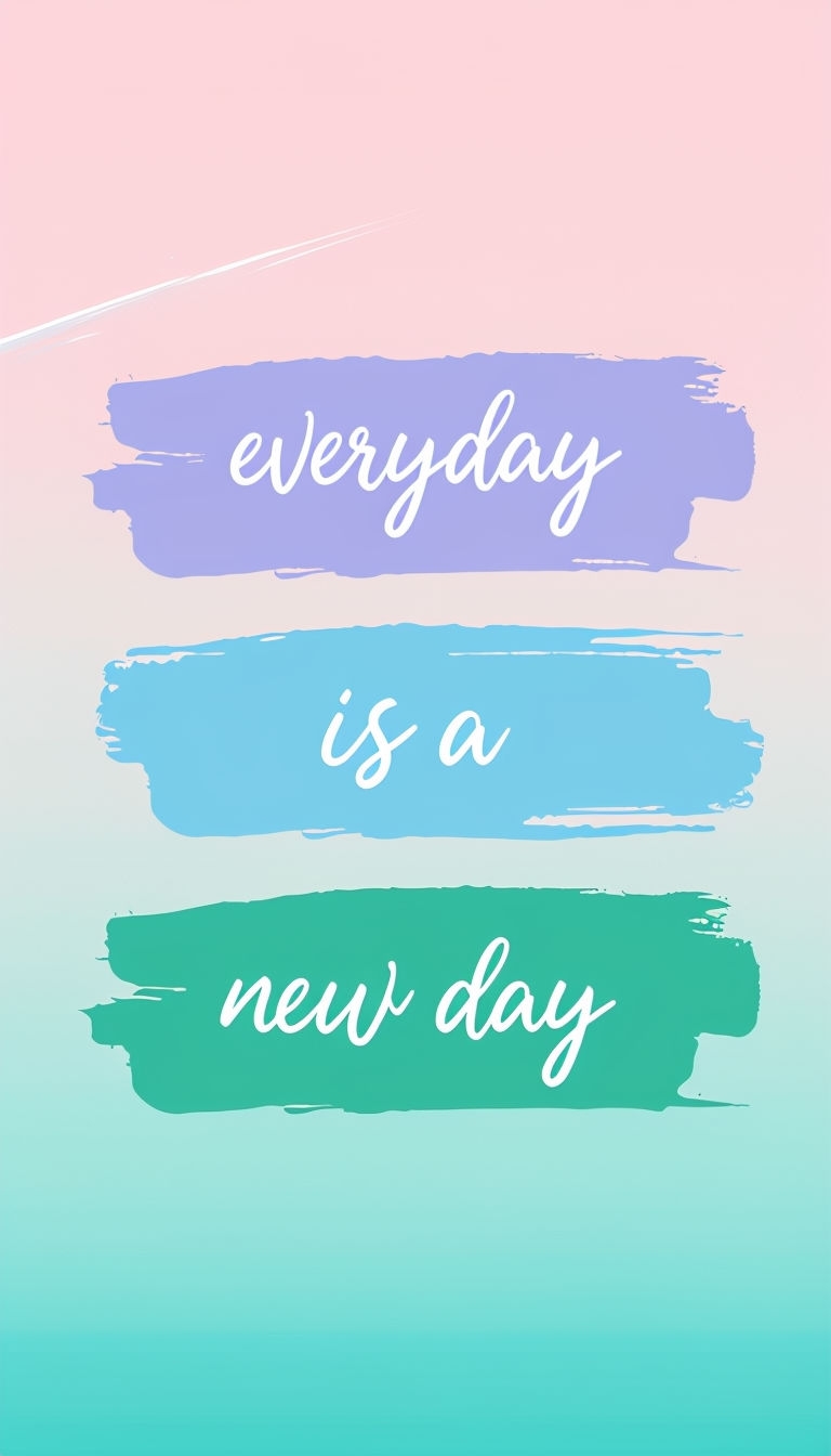 Modern Minimalist Motivational Art for New Day Phone Case Cover