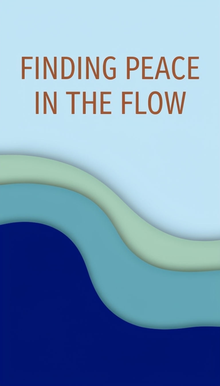 Tranquil Abstract Organic Shapes Finding Peace Social Media Post