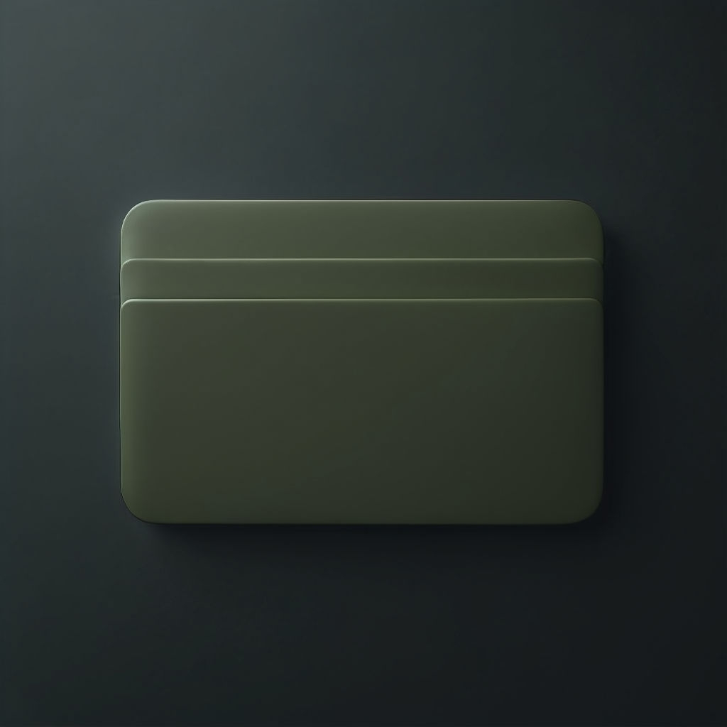 Sleek Olive Green Credit Card Holder Mockup Design