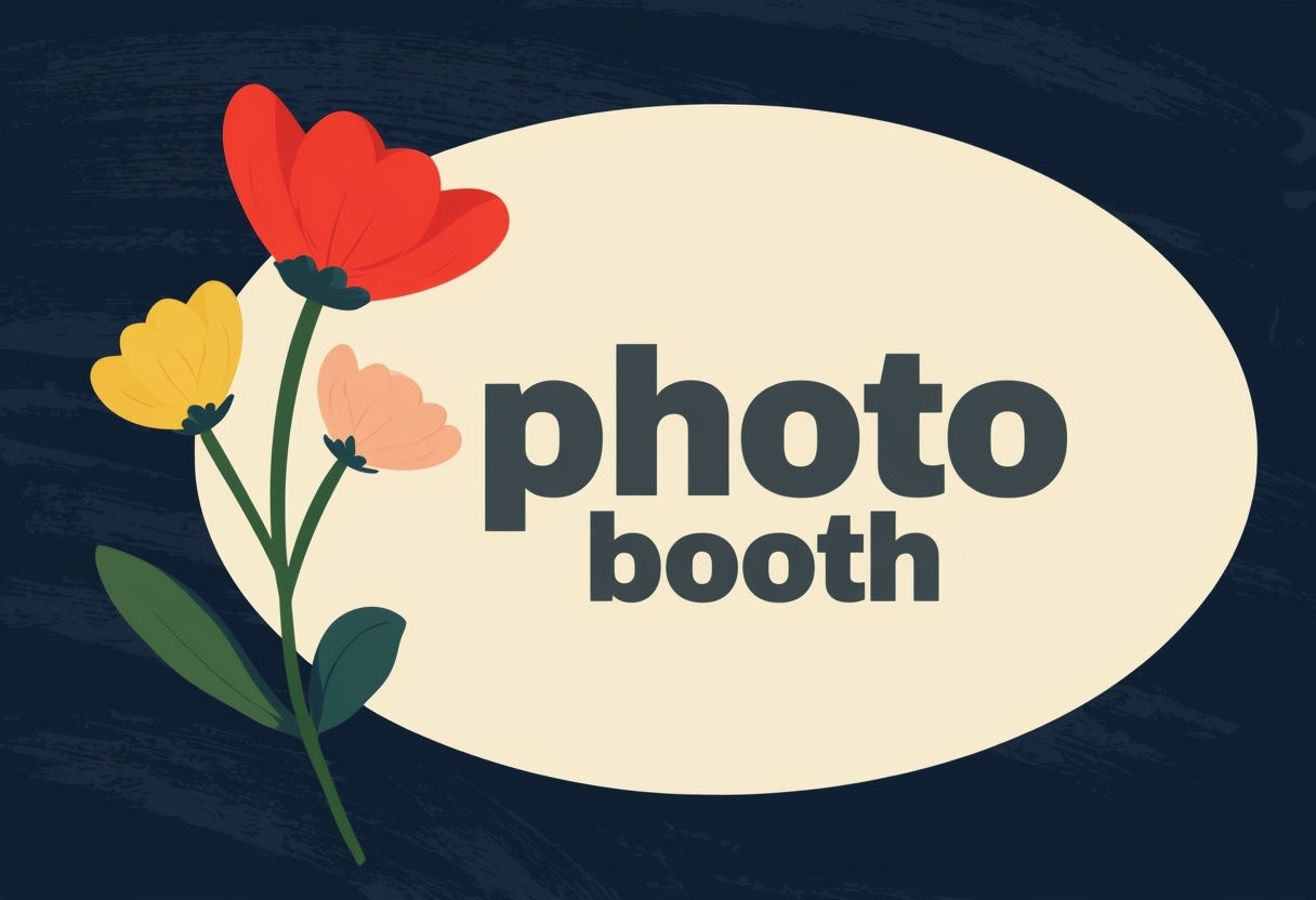 Cheerful Photo Booth Greeting Card Design for Celebrations Event Sign