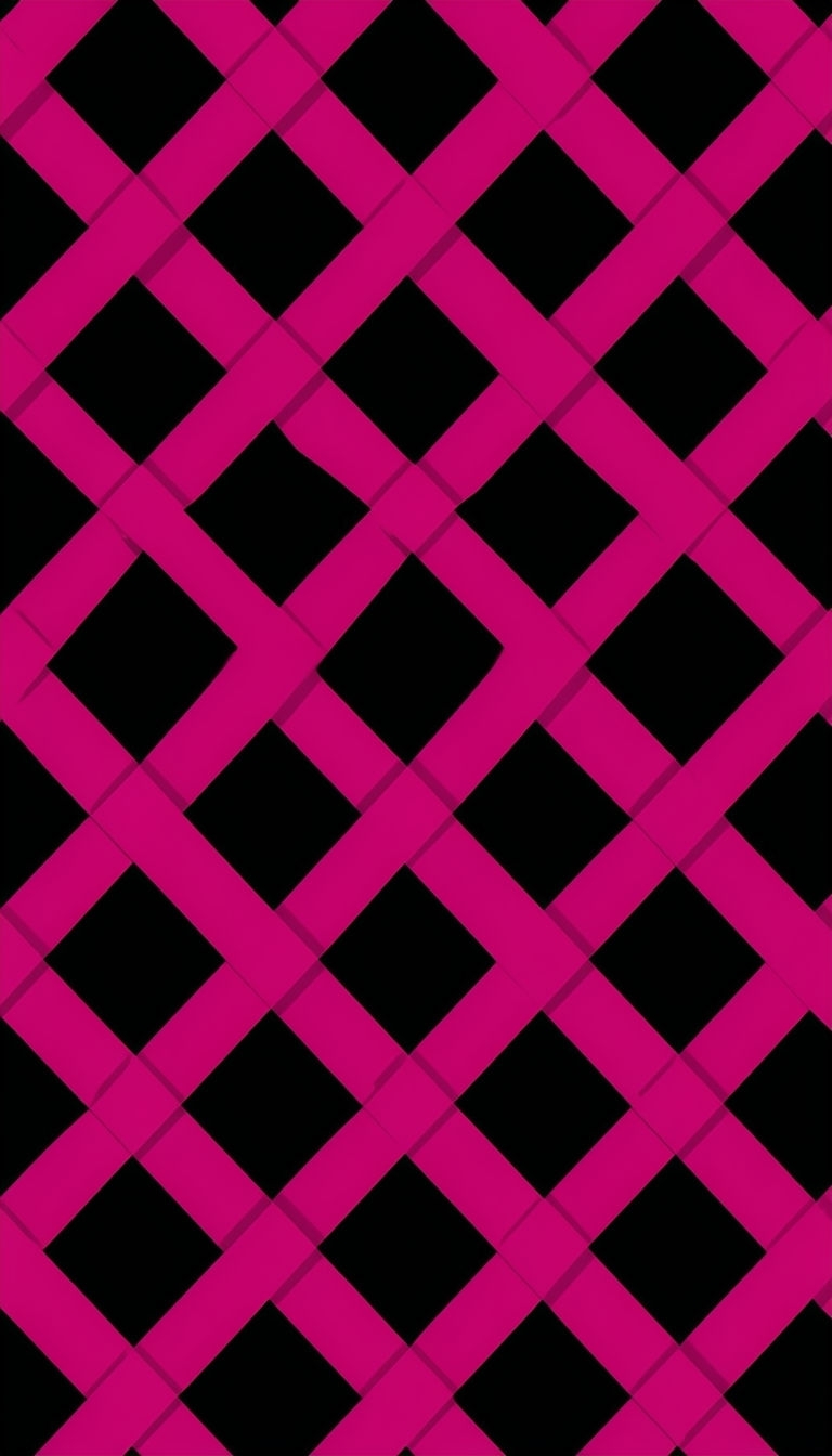 Vibrant Magenta Geometric Diamond Pattern Phone Case Cover
