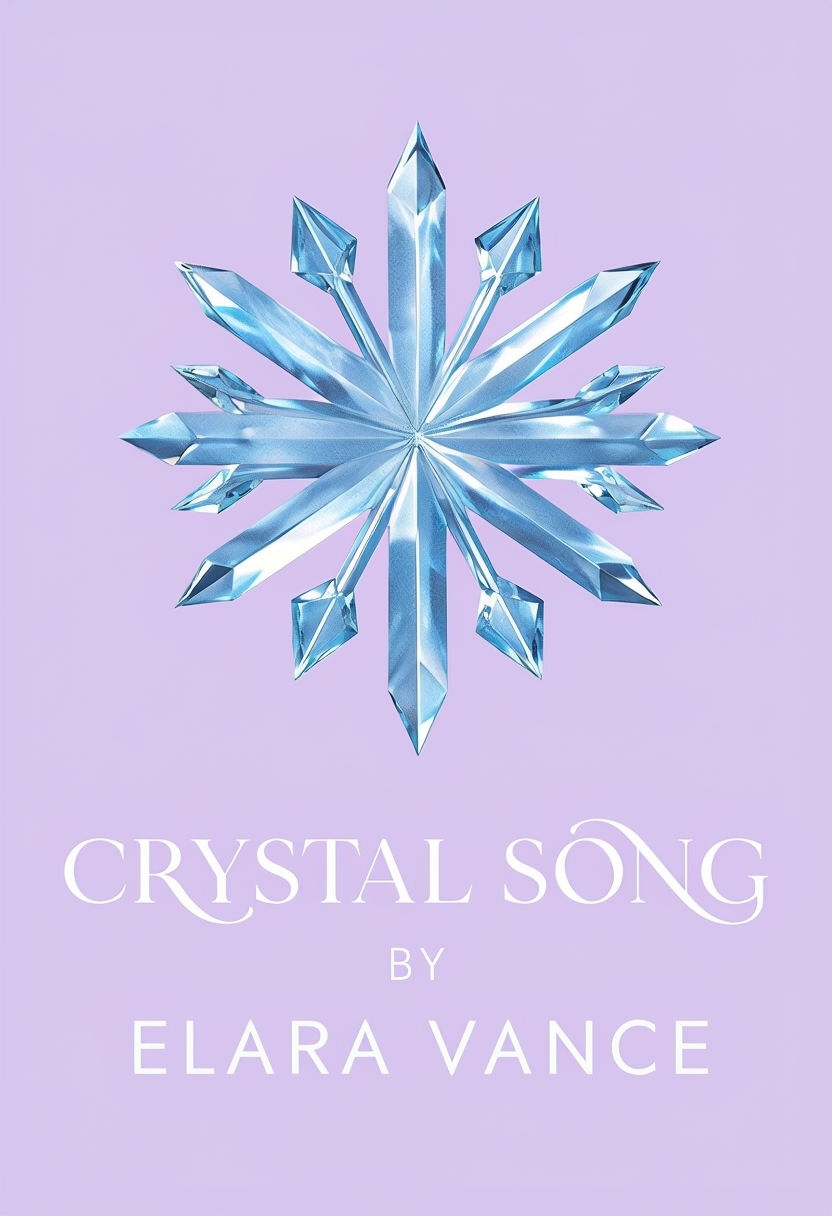 Elegant Crystal Song Cover Art with Snowflake Design EBook Cover