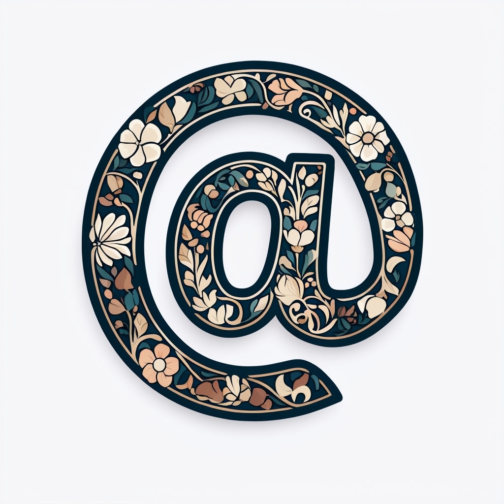 Ornate Floral @ Symbol Art Nouveau Monogram Design