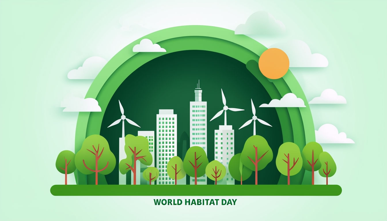 Vibrant World Habitat Day Celebration Illustration Poster