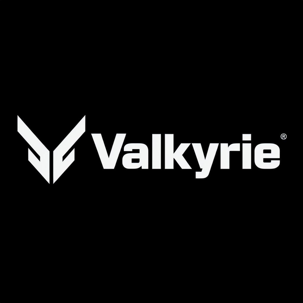 Minimalist Black White Valkyrie Logo Design