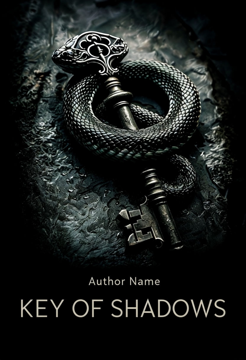 Mysterious Key of Shadows with Coiled Serpent EBook Cover