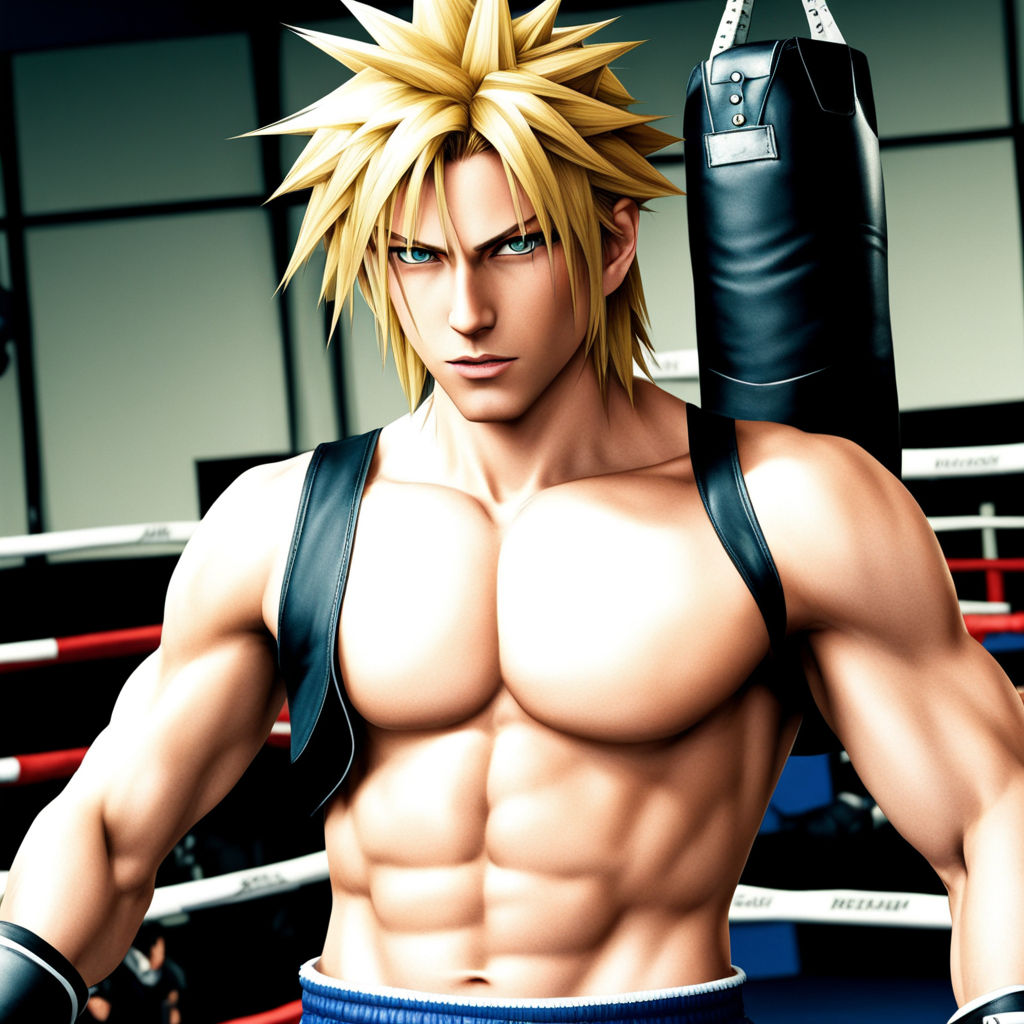 Cloud Strife shirtless