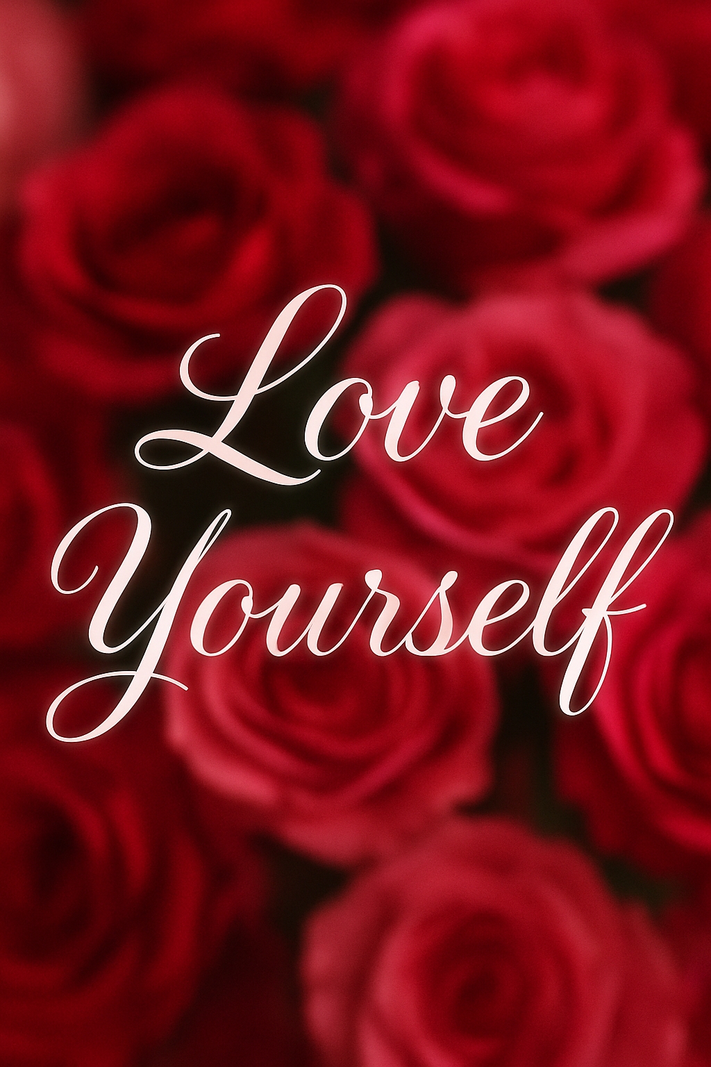 Love Yourself Elegant Floral Motivational Mobile Wallpaper