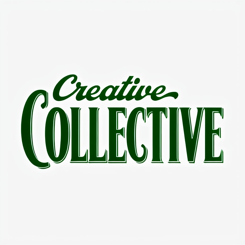 Elegant Dark Green Creative Collective Logo Design