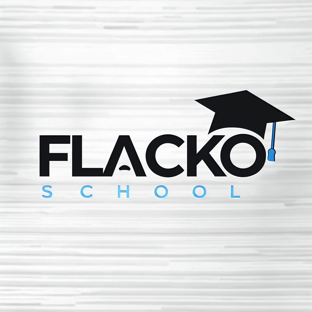 Modern Minimalist FLACKO SCHOOL Logo Design