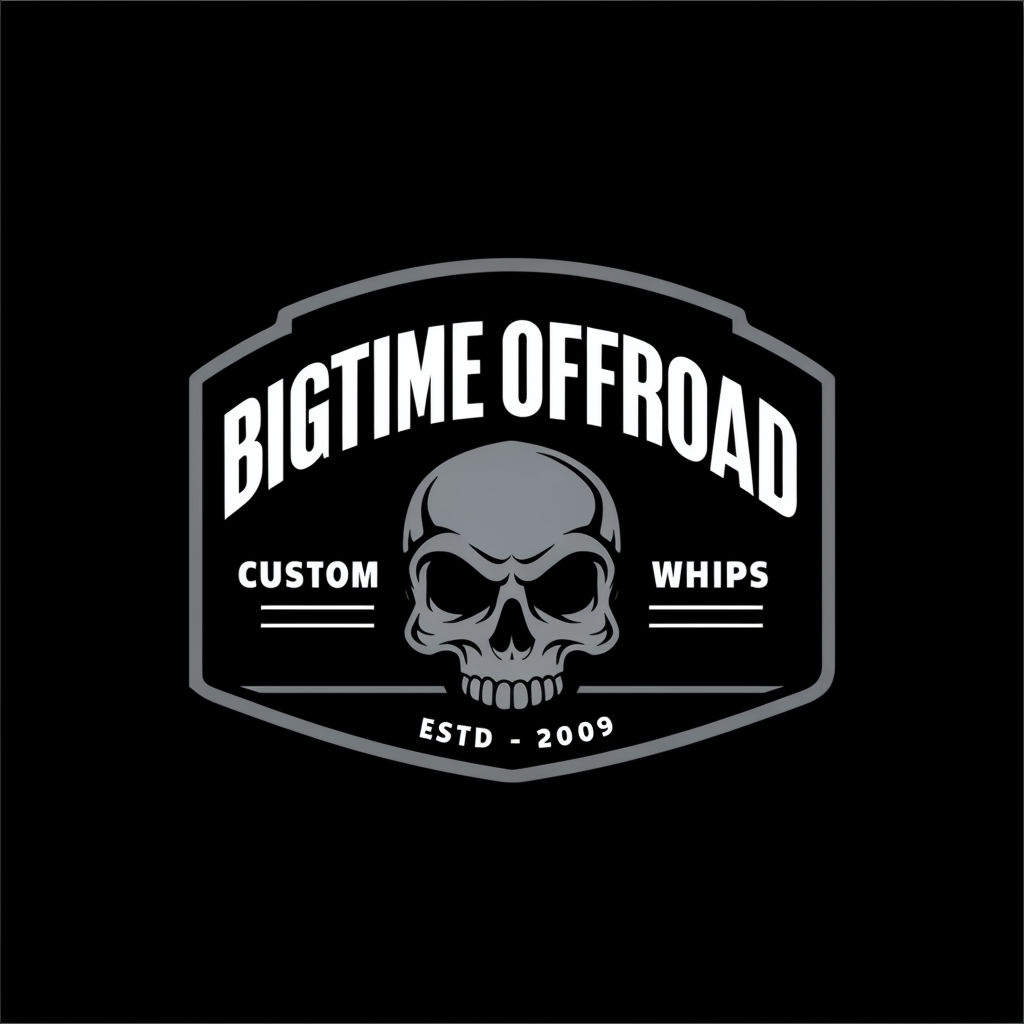 Bold Vintage Bigtime Offroad Skull Logo for Hats