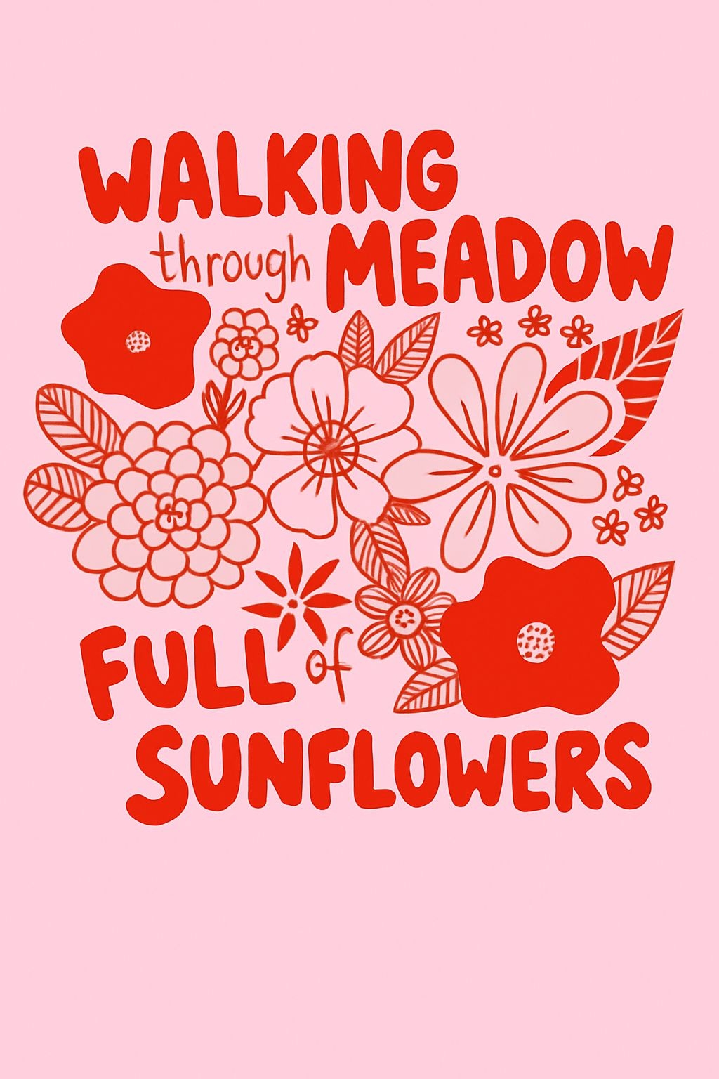 Walking Through Meadow Full of Sunflowers T-Shirt