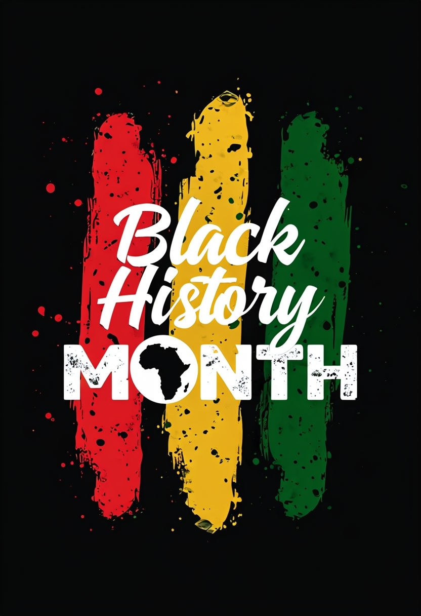 Modern Black History Month Graphic Design Poster