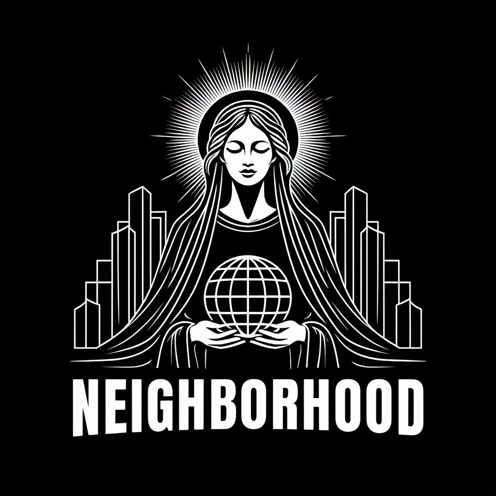 Monochromatic Female Figure Holding Globe T-Shirt