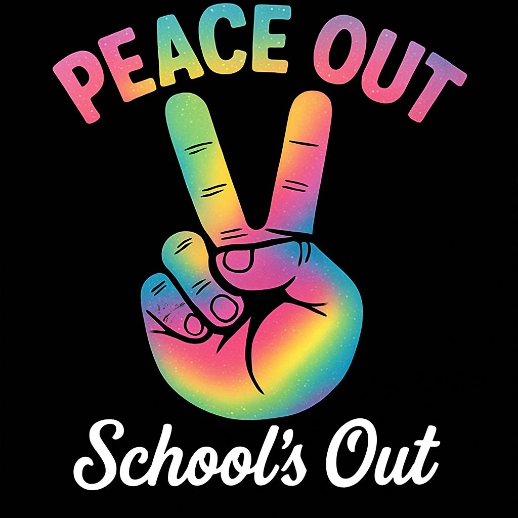 Vibrant Rainbow Peace Sign with Catchy Text T-Shirt