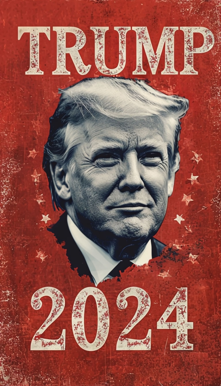 Vintage Trump 2024 Campaign Poster Design - Playground