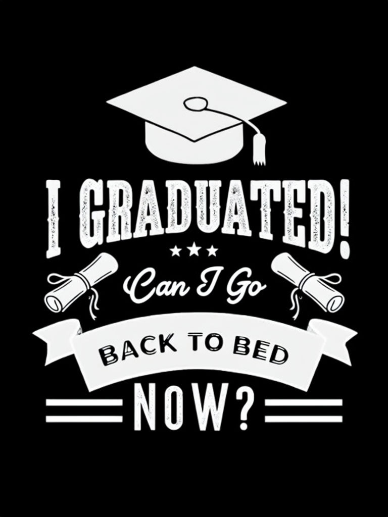 Humorous Graduation Design with Cap and Diplomas T-Shirt