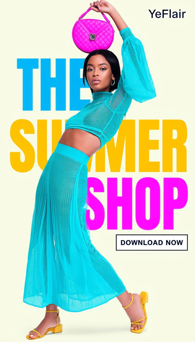 Vibrant Summer Fashion Advertisement for Lelflair Collection Ads