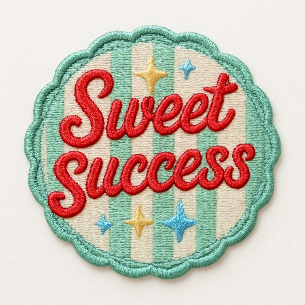 Colorful Sweet Success Embroidered Patch for Hats