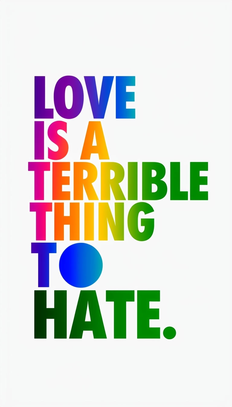 Rainbow Gradient Love Is A Terrible Thing To Hate Phone Case Cover