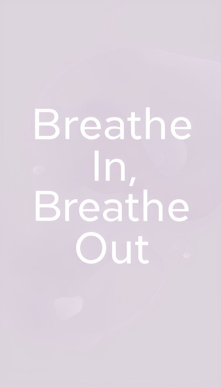 Minimalist Mindfulness Quote 'Breathe In, Breathe Out' Social Media Post