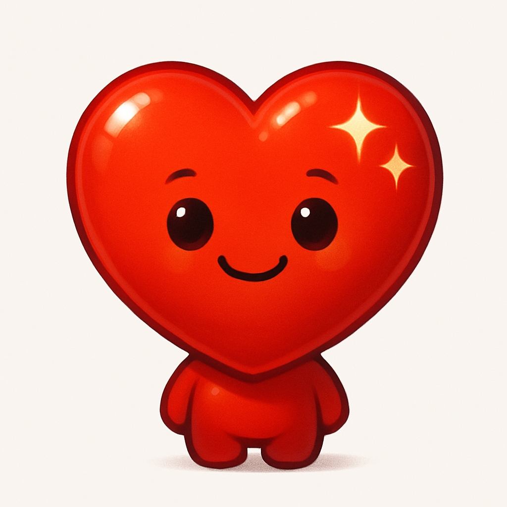 Charming Anthropomorphic Heart Character Illustration Mug