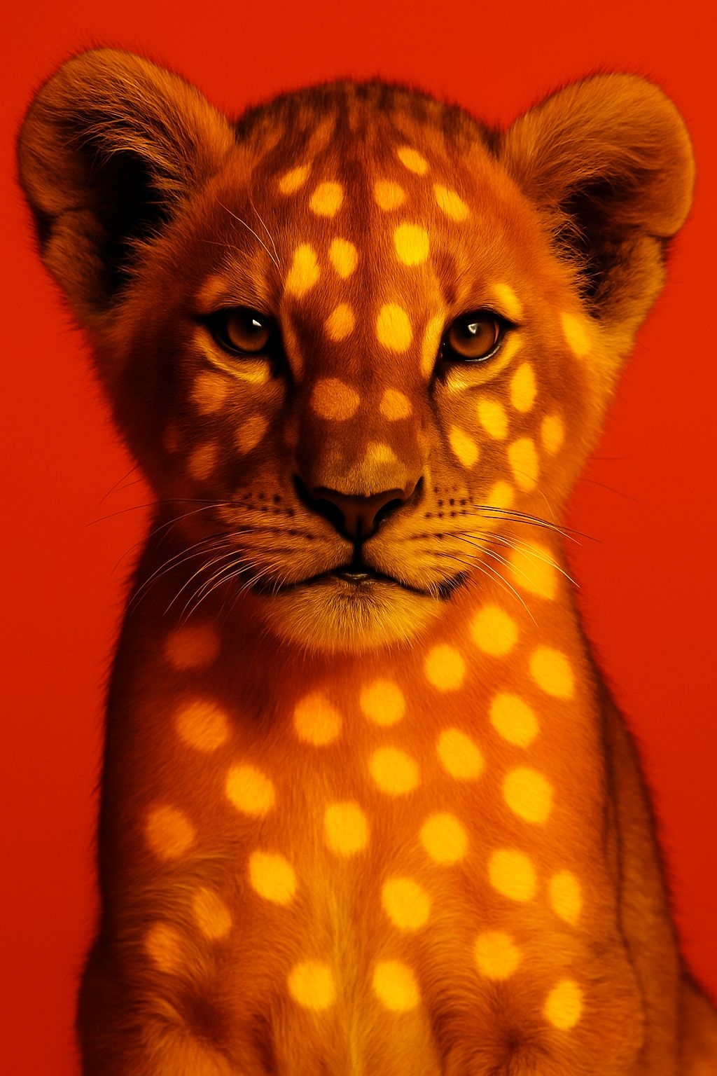 Captivating Close-Up Portrait of a Young Lion Cub Art
