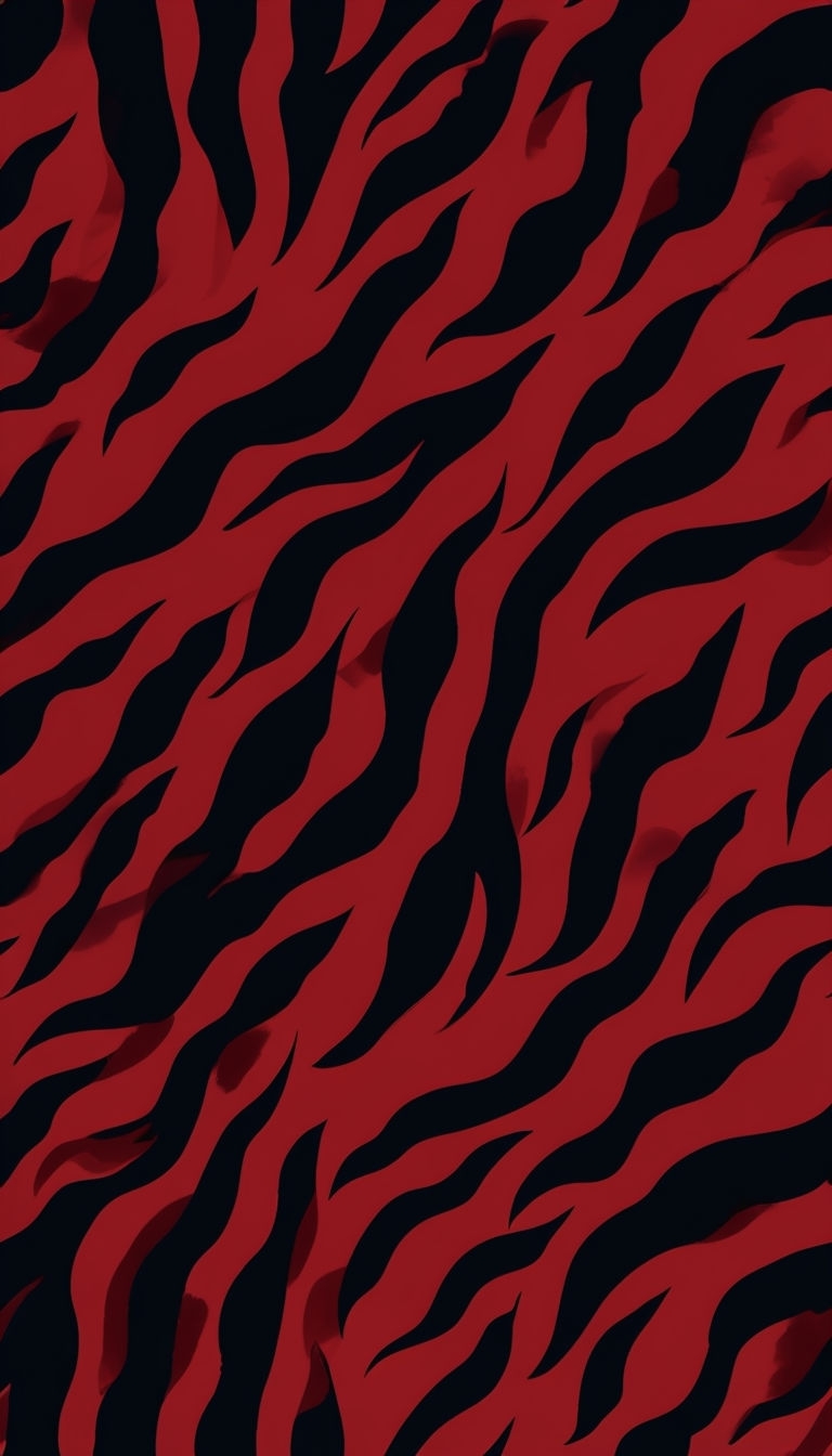 Bold Red and Black Zebra Print Abstract Phone Case Cover