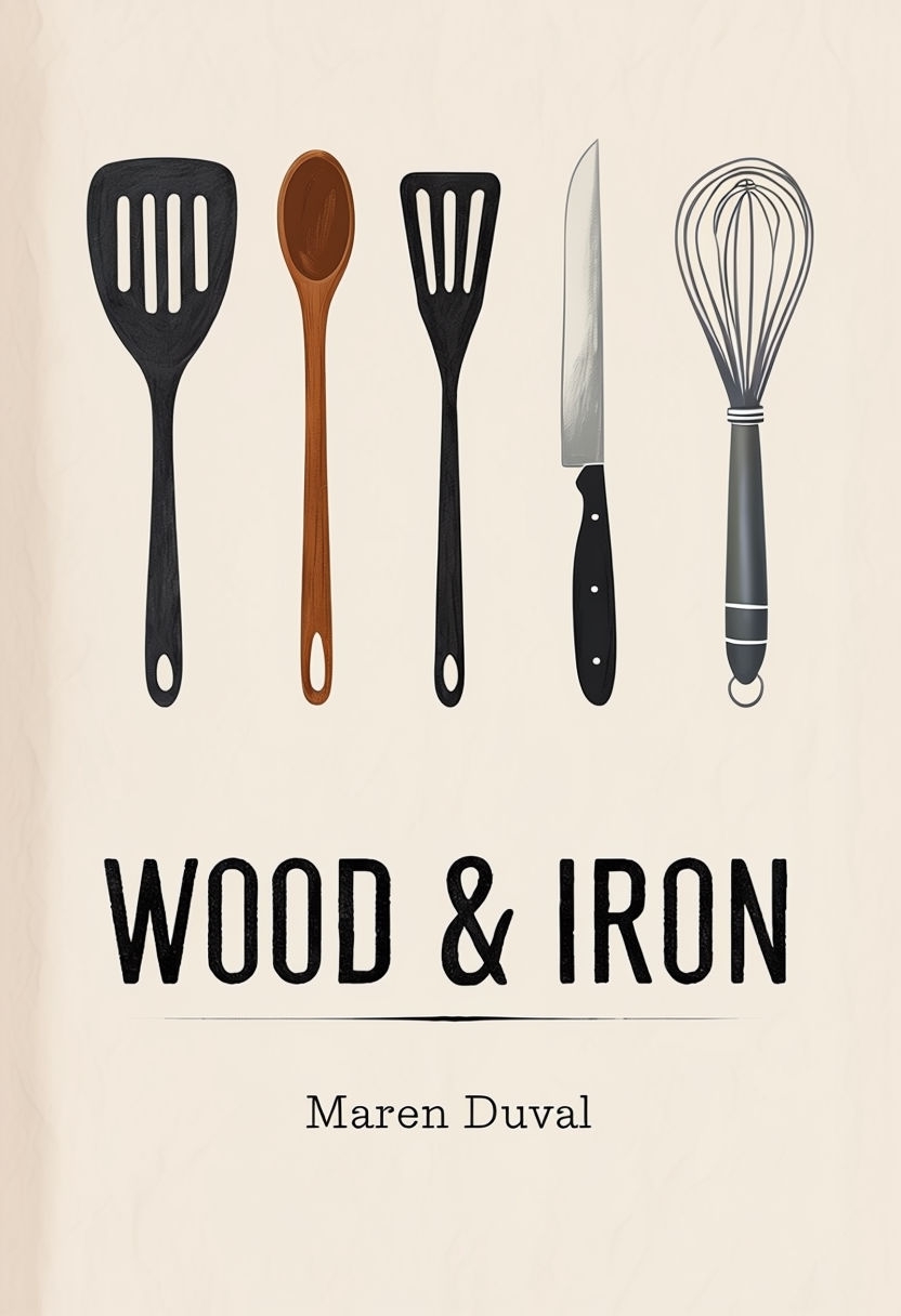 Minimalist Wood & Iron Kitchen Utensils EBook Cover