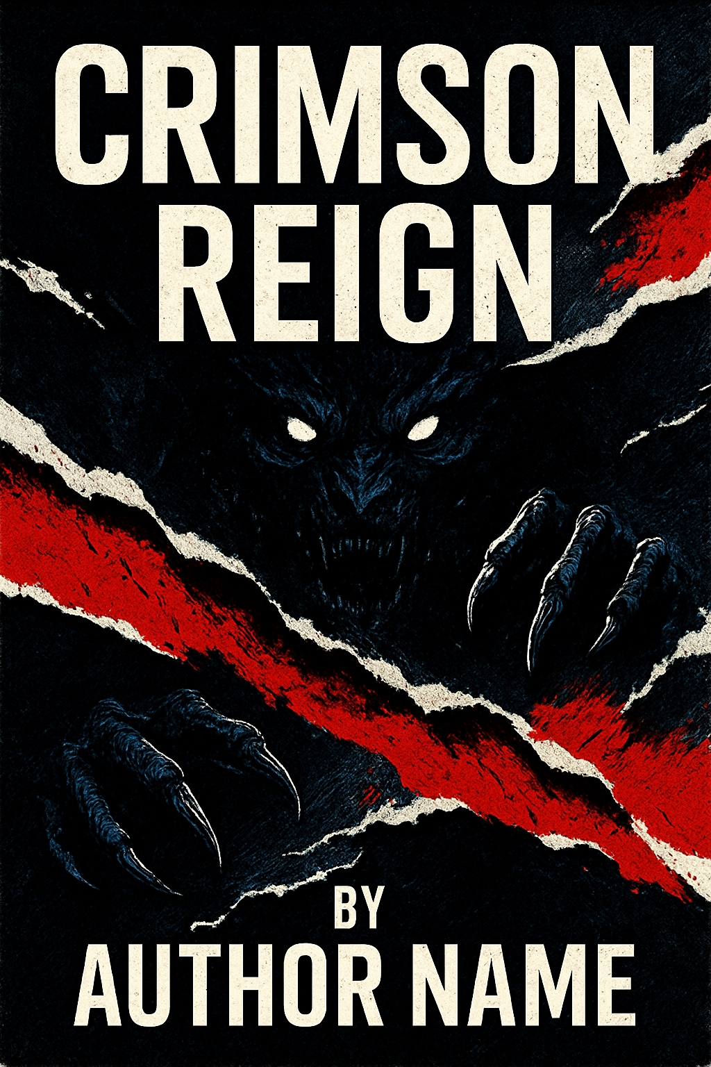 Dark Horror-Themed Crimson Reign EBook Cover Design
