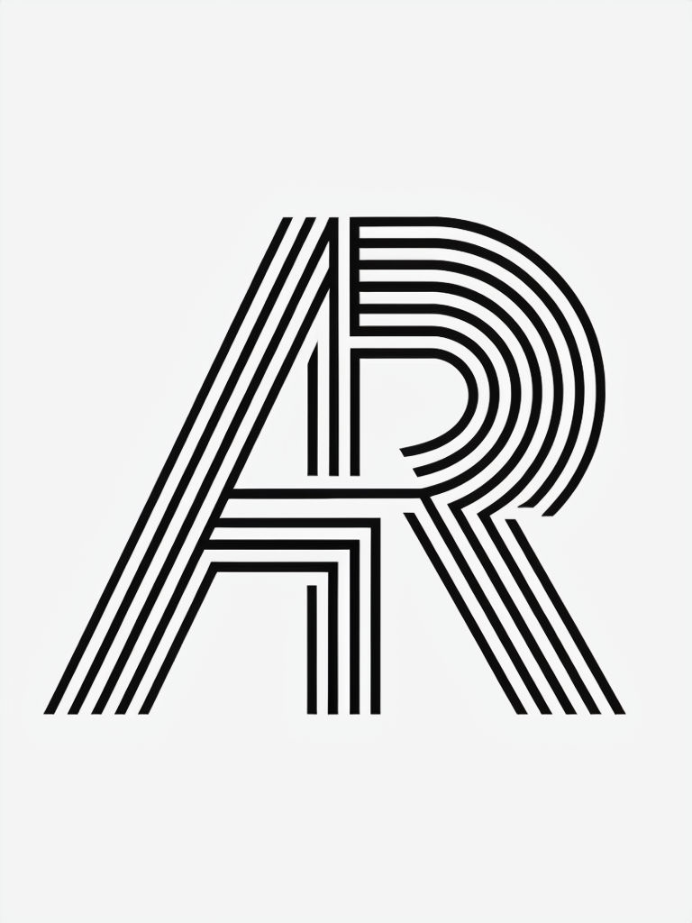 Elegant Geometric AR Monogram Logo Design for Modern Branding Monogram