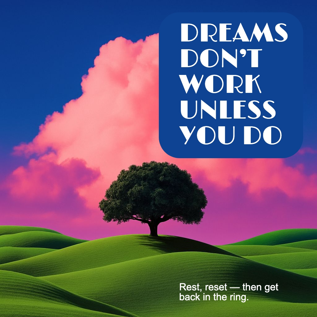 Vibrant Green Hills and Motivational Quote Digital Art Instagram Posts
