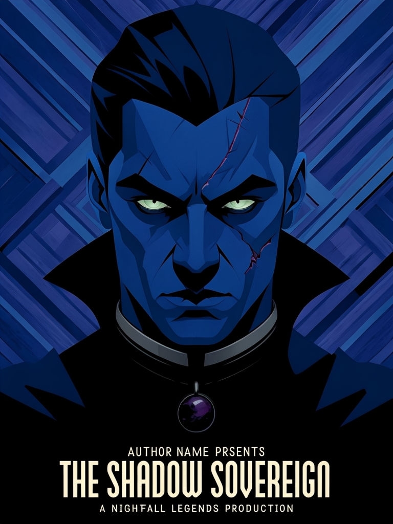 The Shadow Sovereign Minimalist Dark Fantasy EBook Cover