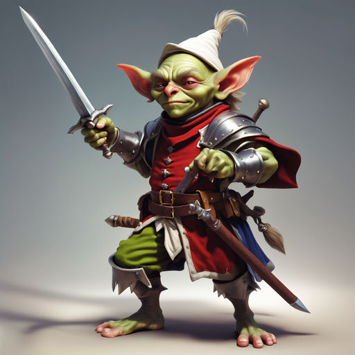 Goblin Musketeer wearing a tabard and wielding a rapier by Ethan Otto ...