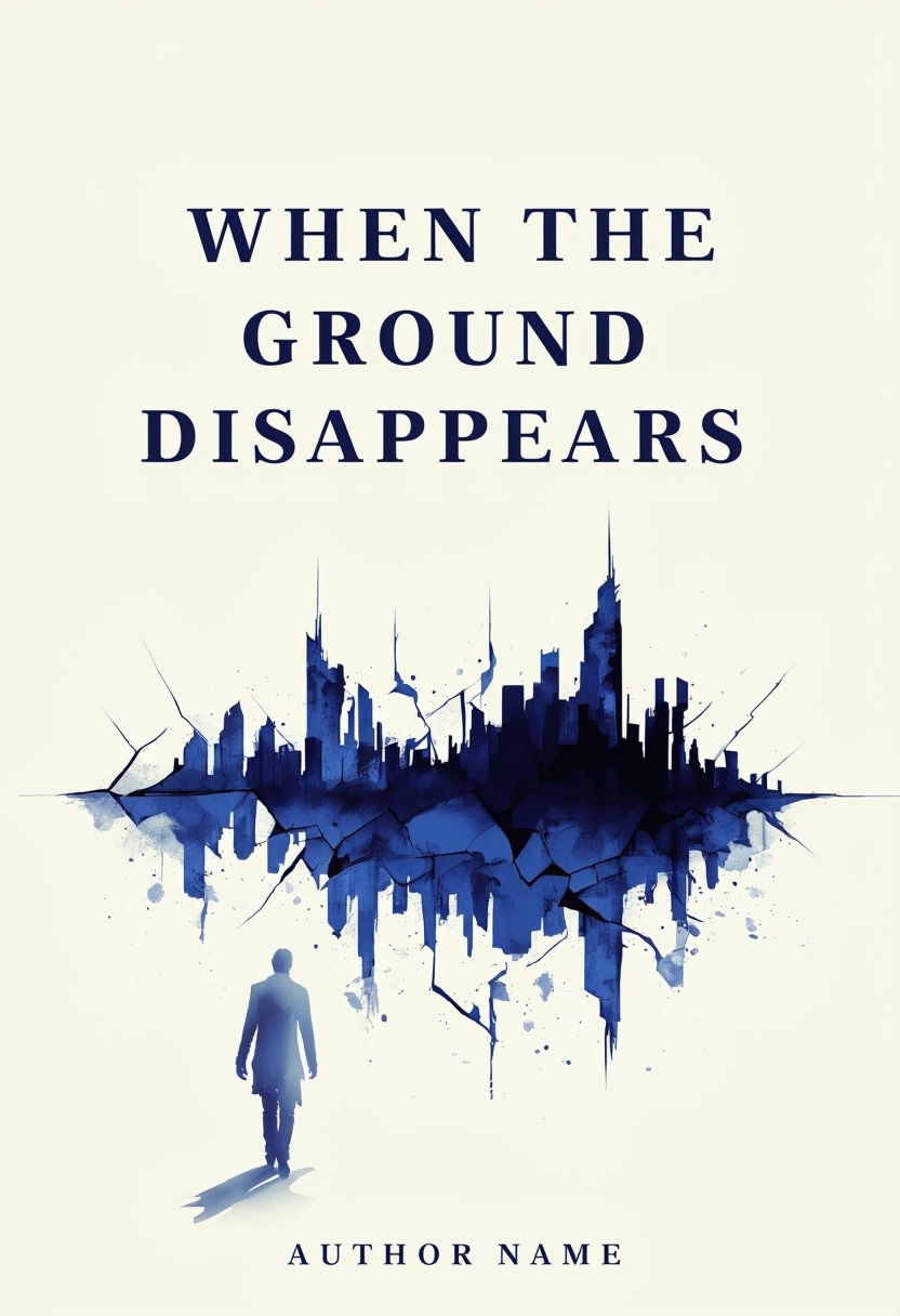 When the Ground Disappears Atmospheric EBook Cover Design