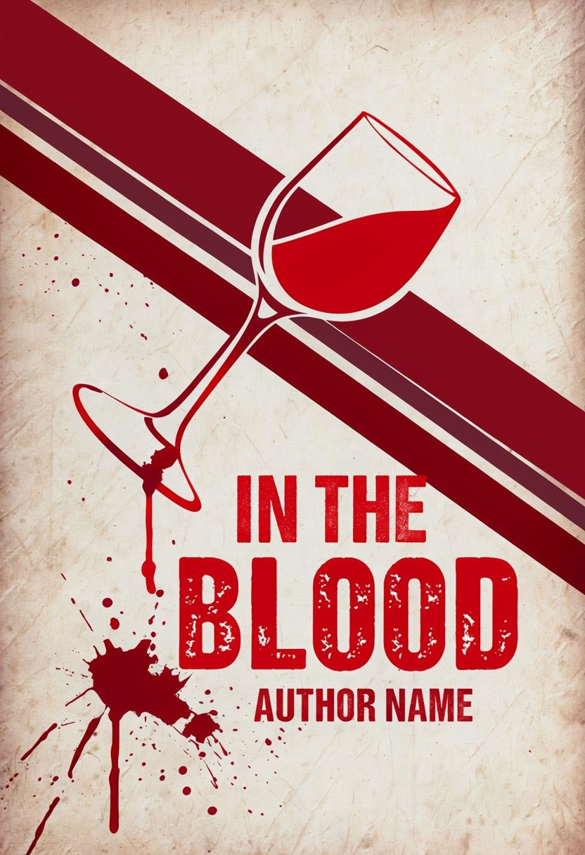 Vintage Aesthetic In The Blood Wine Glass EBook Cover