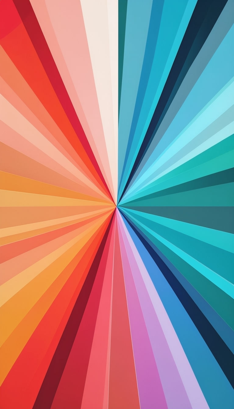 Vibrant Geometric Fan Pattern Artwork for EBook Cover