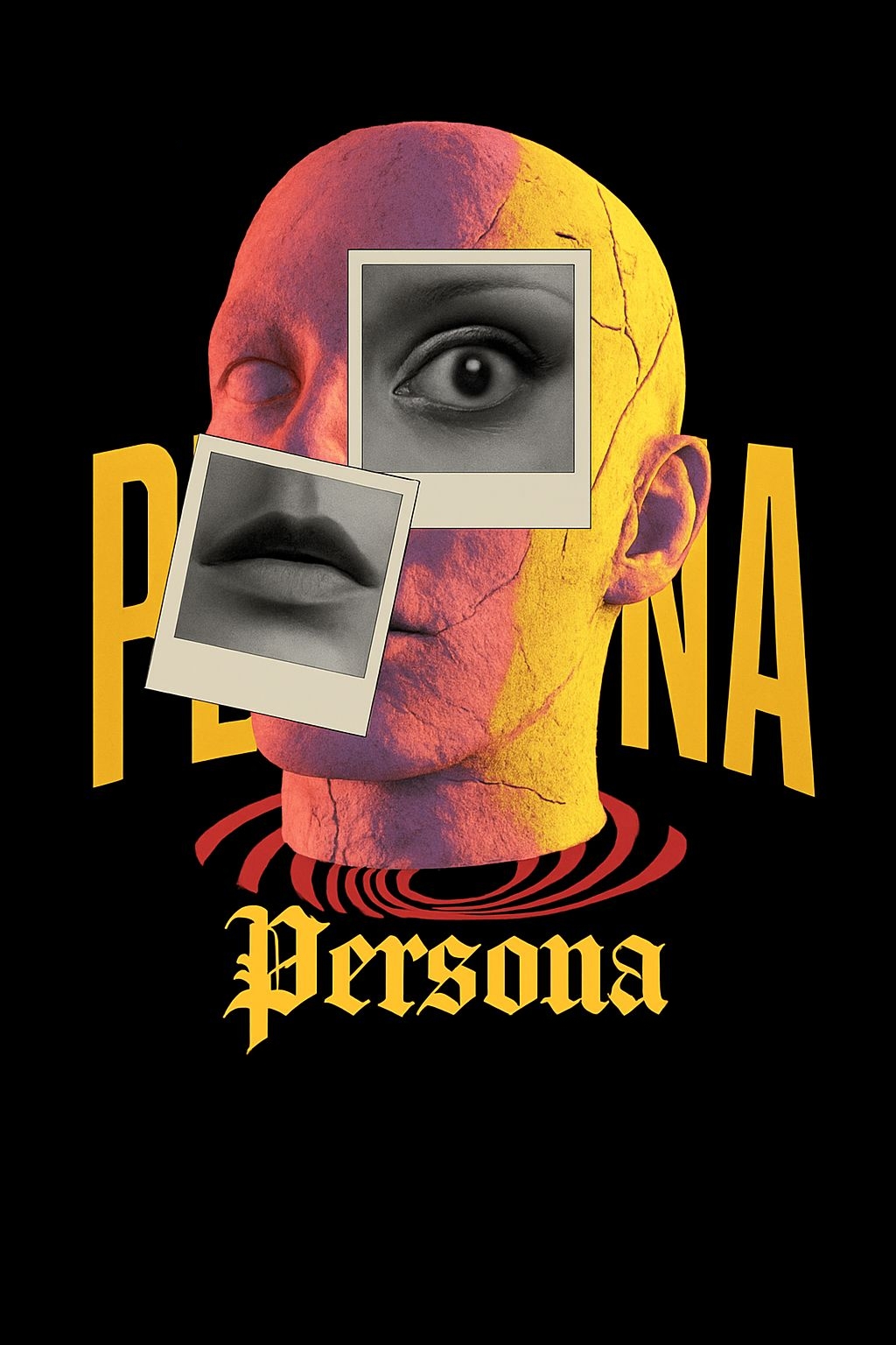 Surreal Mannequin Head Persona Digital Art T-Shirt