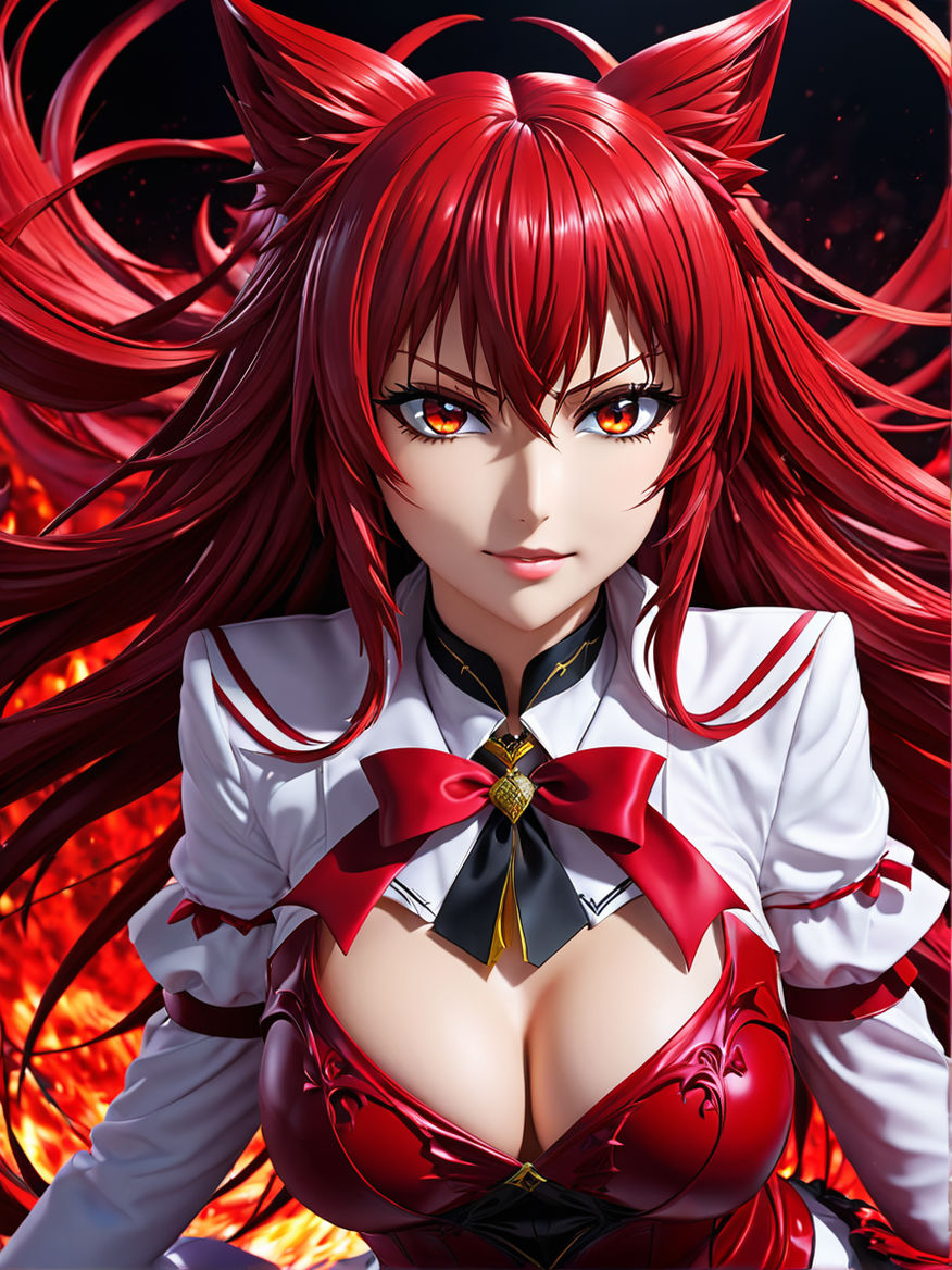 illustration of FEMALE Rias Gremory demonic character