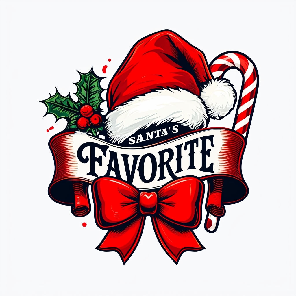 Santa's Favorite Vintage Holiday Graphic T-Shirt