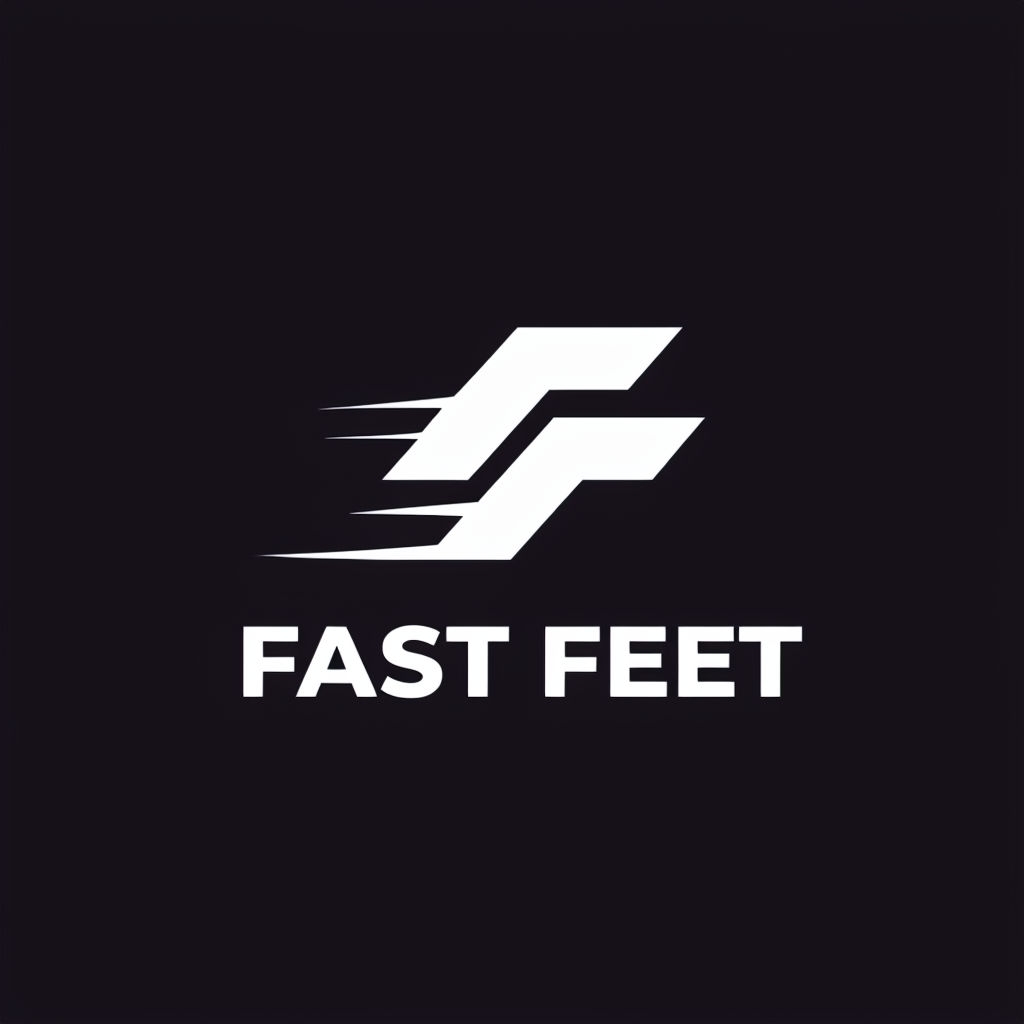 Modern Minimalist 'FF' Abstract Logo Design for Fast Feet Logo