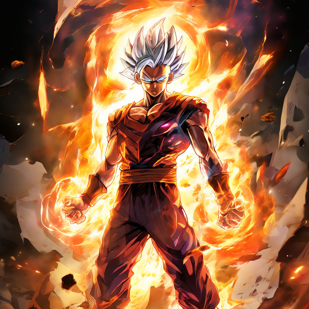 Dragon Ball-style character exuding aura of omnipotence by Fernando ...