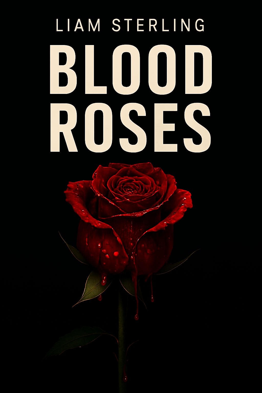 Striking Blood Roses EBook Cover with Dramatic Red Rose Design