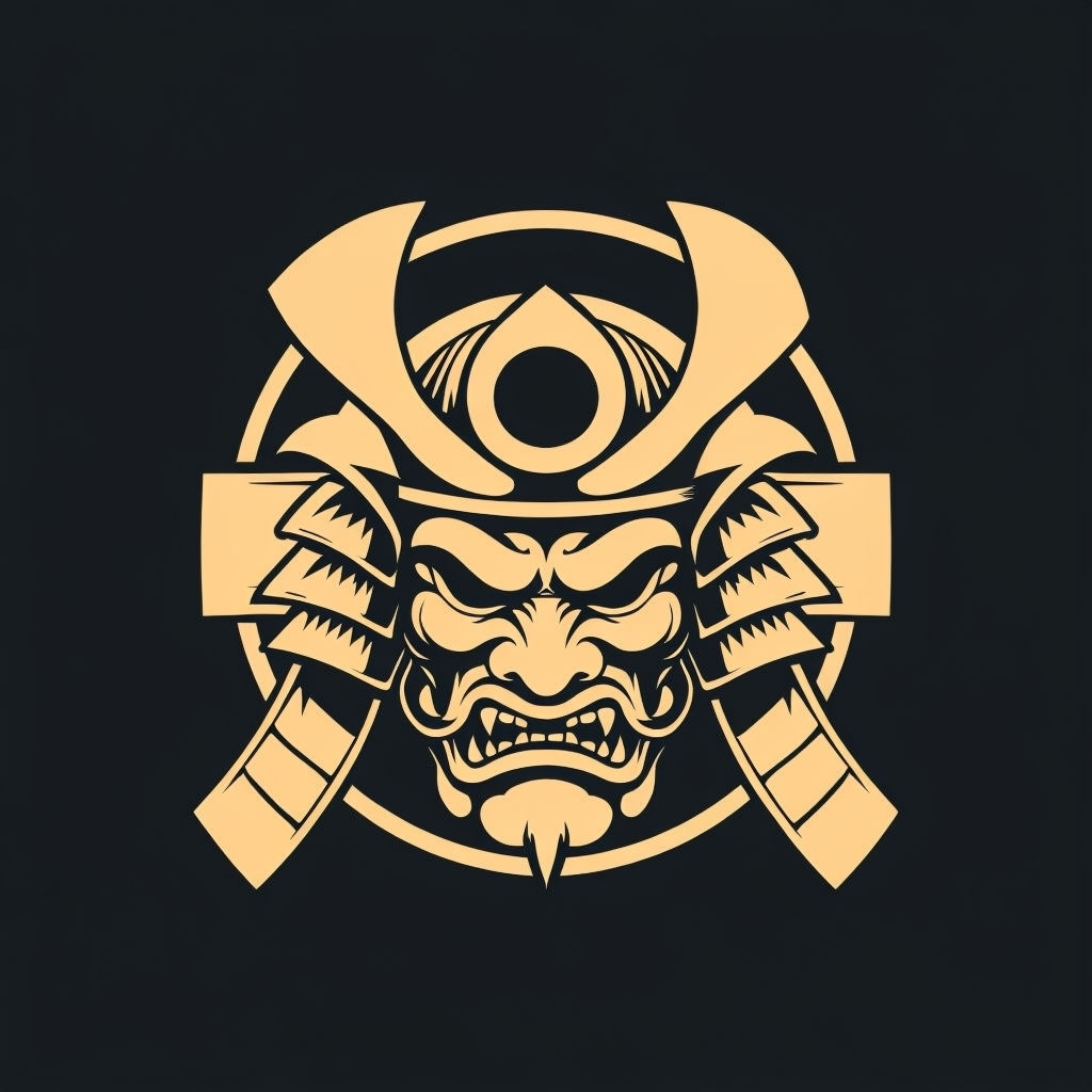 Intricate Samurai Helmet Vector Graphic T-Shirt