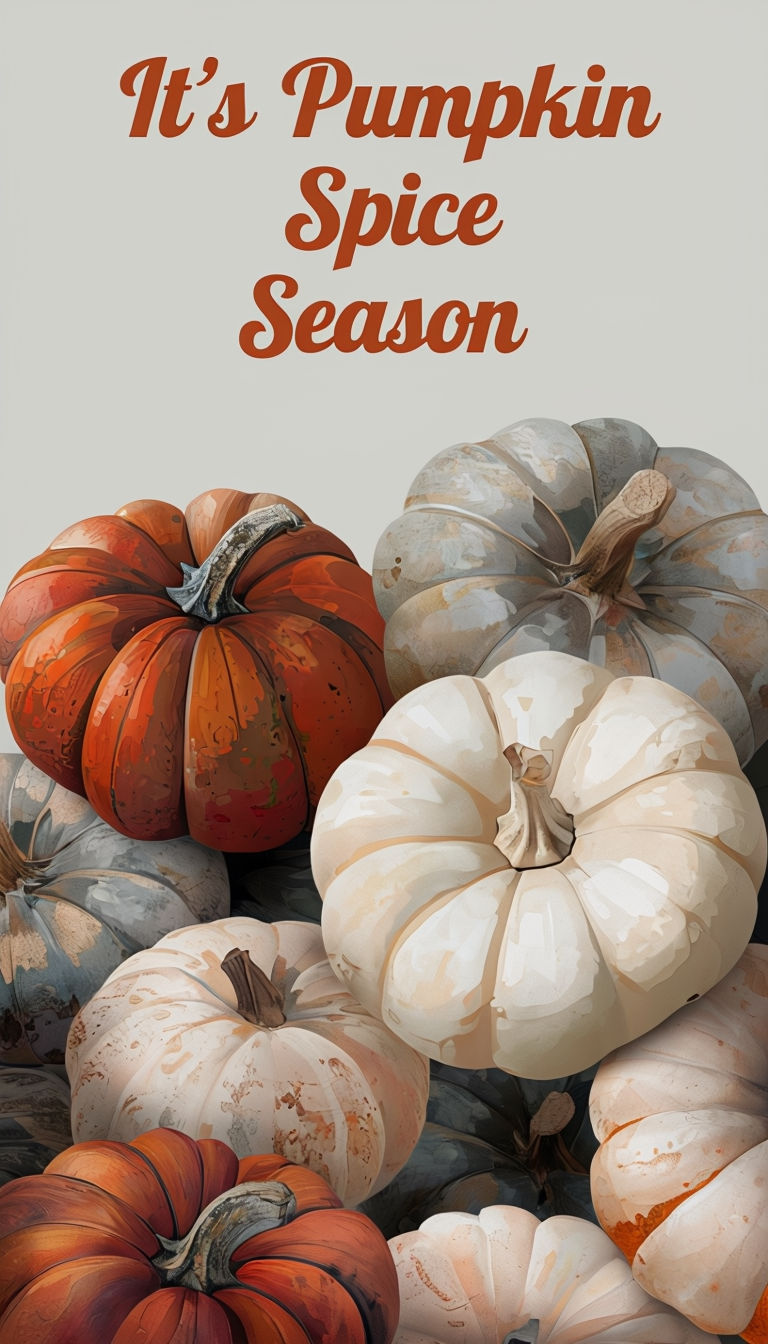 It's Pumpkin Spice Season Cozy Autumn Poster