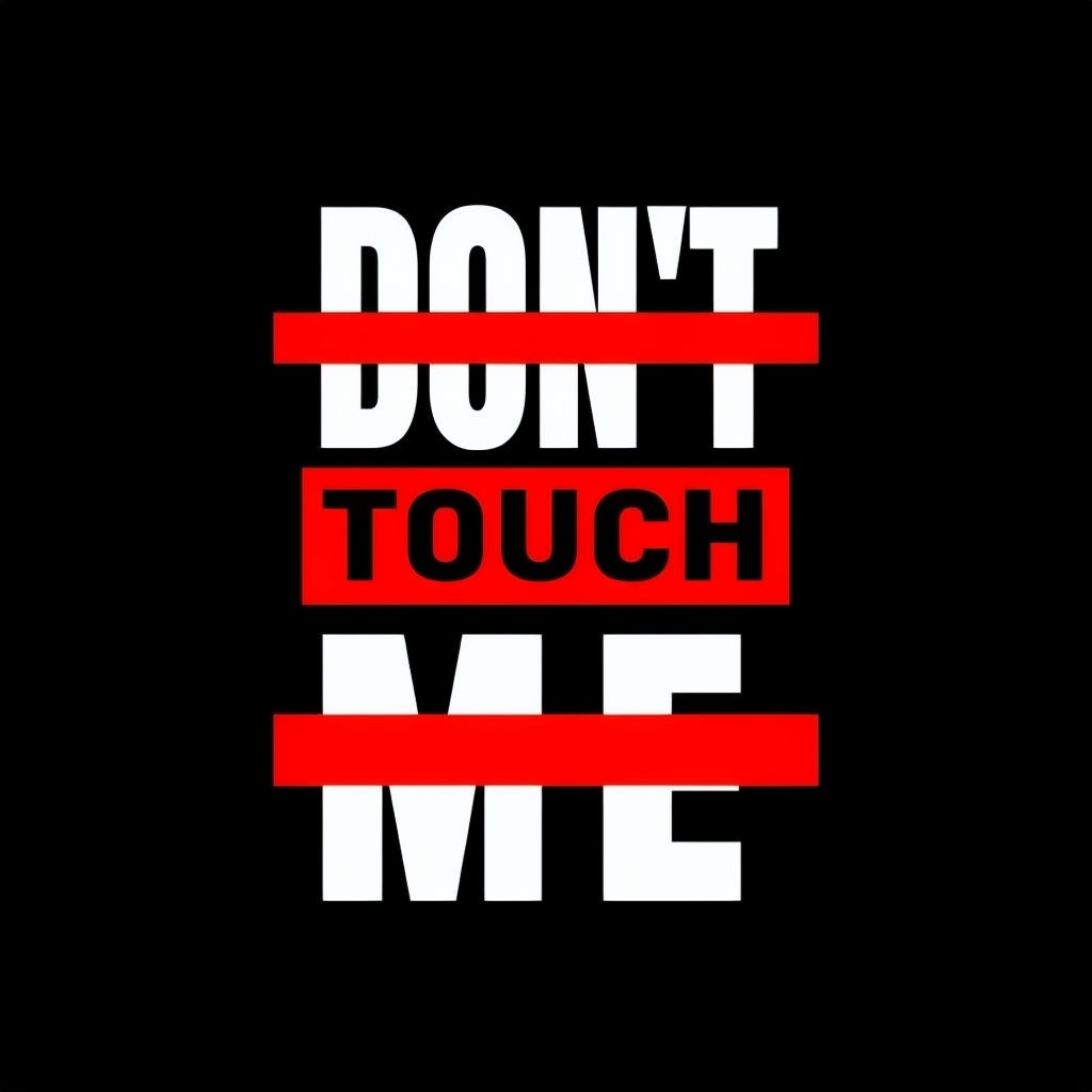 Bold Don't Touch Me Statement T-Shirt