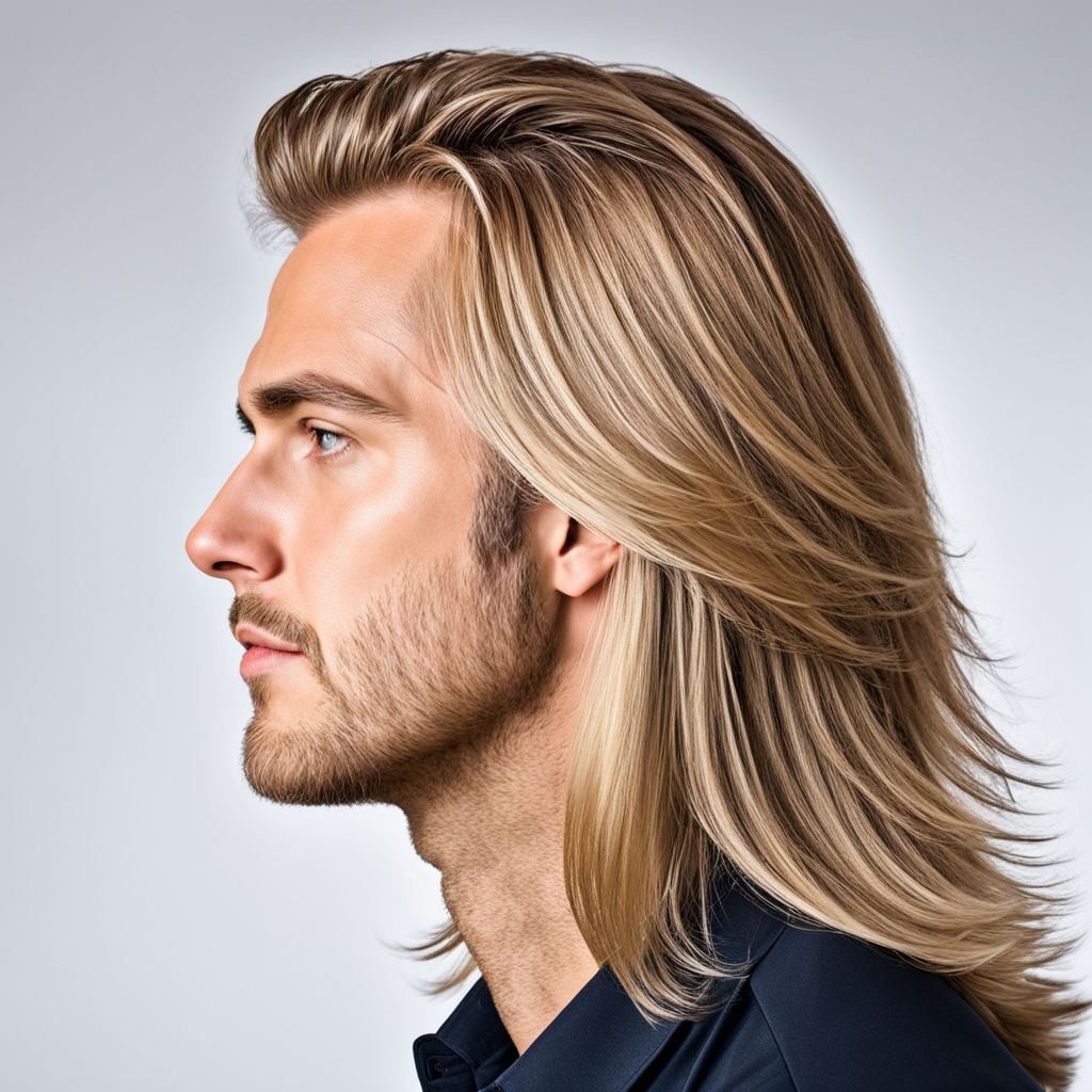 man with long blond hair