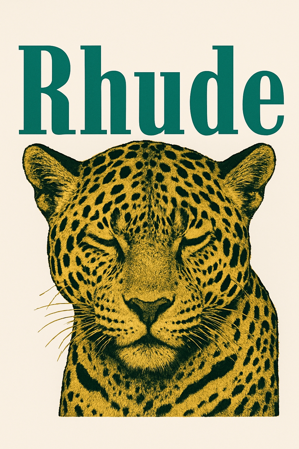 Calm Leopard Face Graphic Design T-Shirt