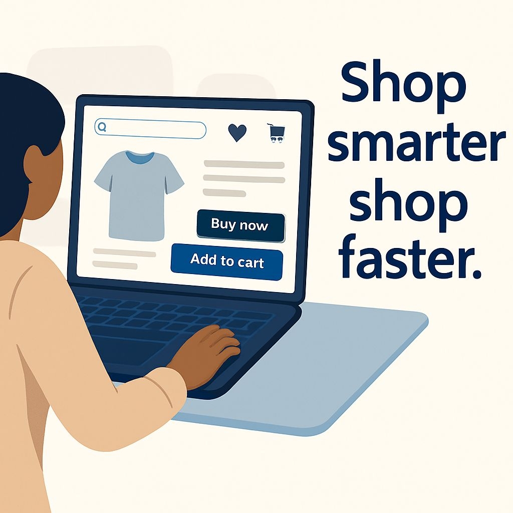 Modern Online Shopping Experience Digital Illustration Ads