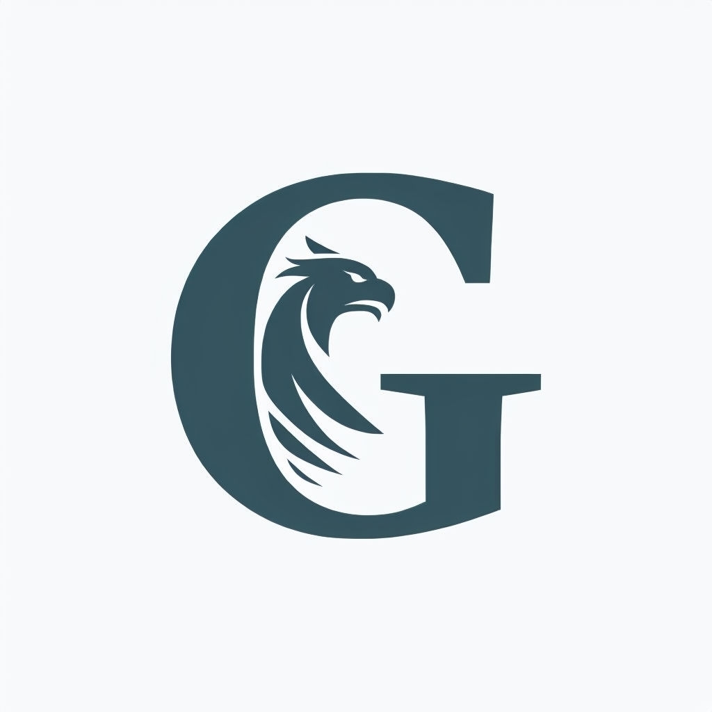 Majestic Modern Minimalist Griffin G Monogram Design